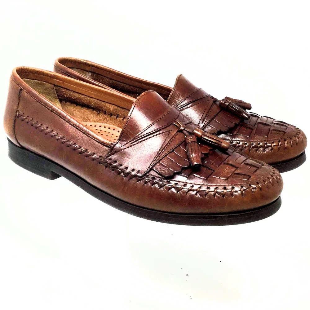 Giorgio Brutini Mens Weaved Tassel Loafers